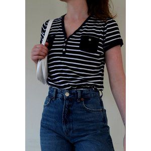 CHAPS STRIPED SHIRT - Size L